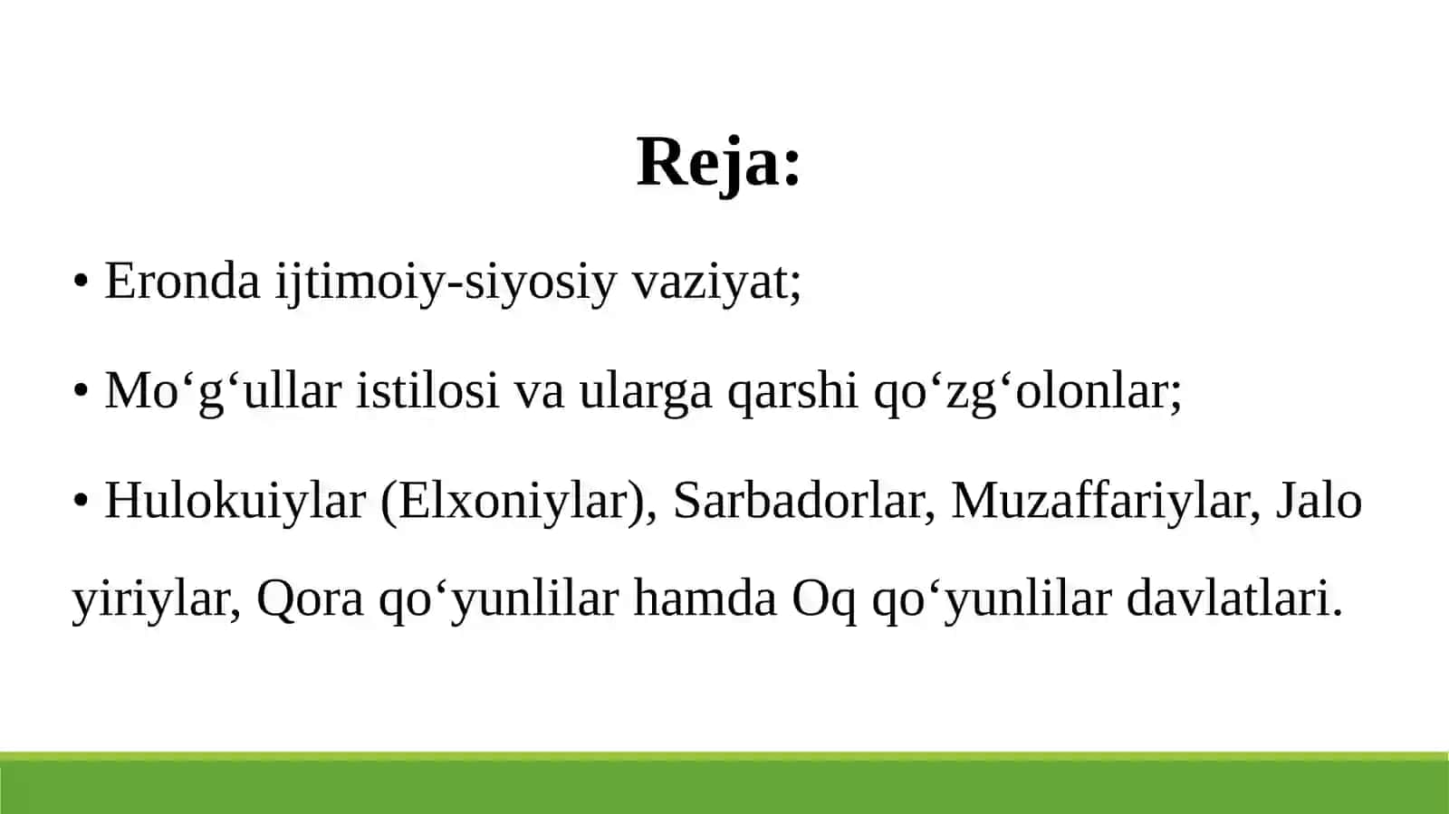 Eronda Ijtimoiy-Siyosiy Vaziyat va Mo‘g‘ullari Stilosi 2