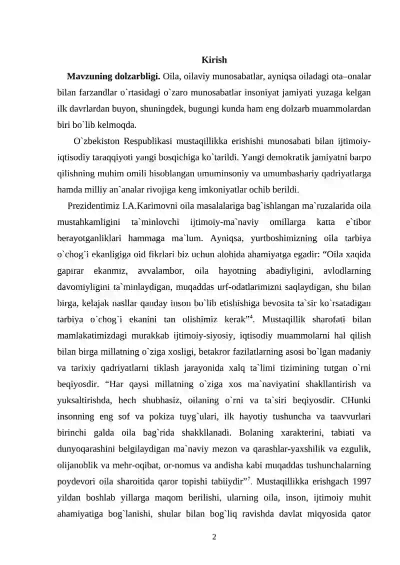 Oila – Nikoh Ustanovkalarning Psixologik Xususiyatlari 2