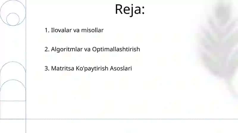 Matritsani Matritsaga koʻpaytirish 2