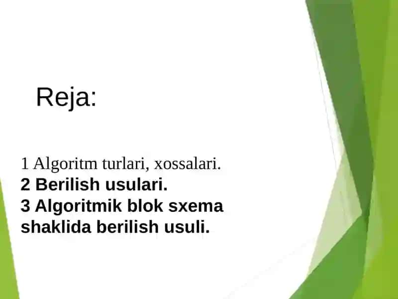 Algoritm turlari 2