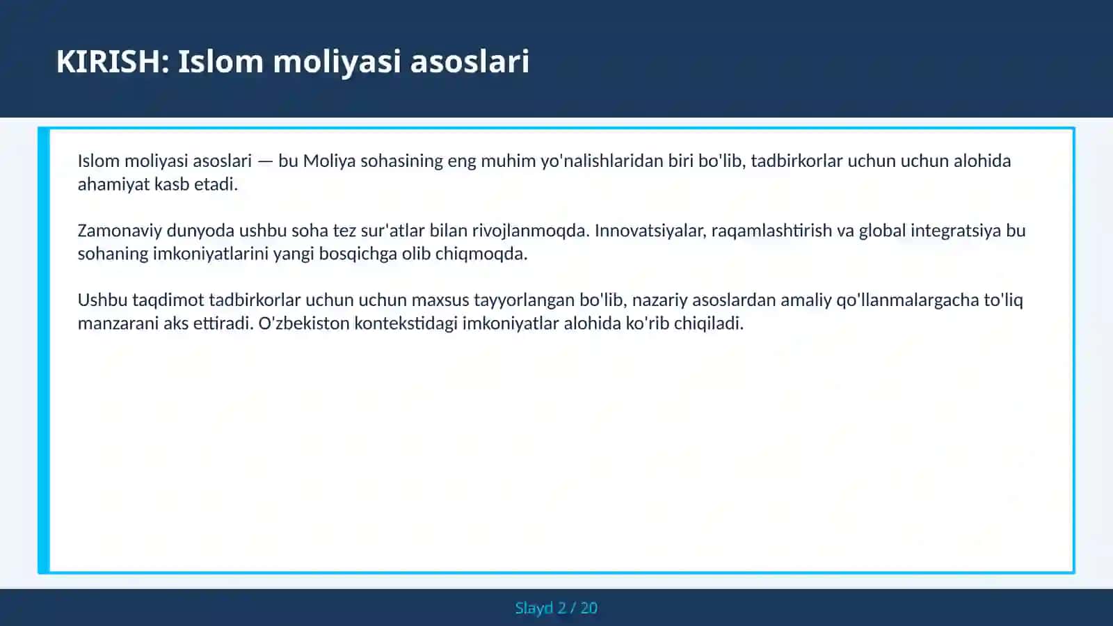 ISLOM MOLIYASI ASOSLARI 2