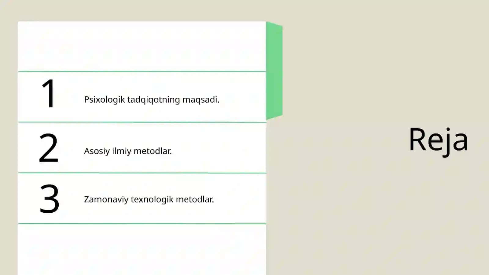 Hozirgi zamon psixologiyasining tadqiqot metodlari 2