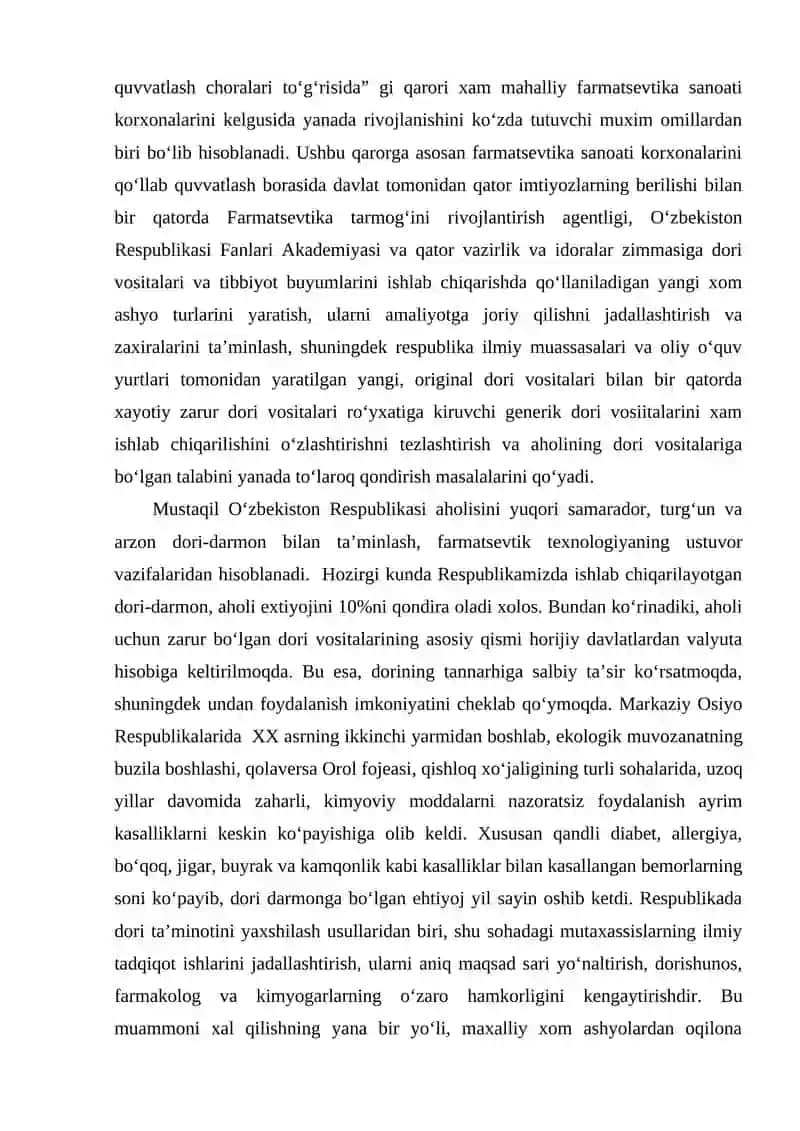 Dori vositalari texnologiyasi 2