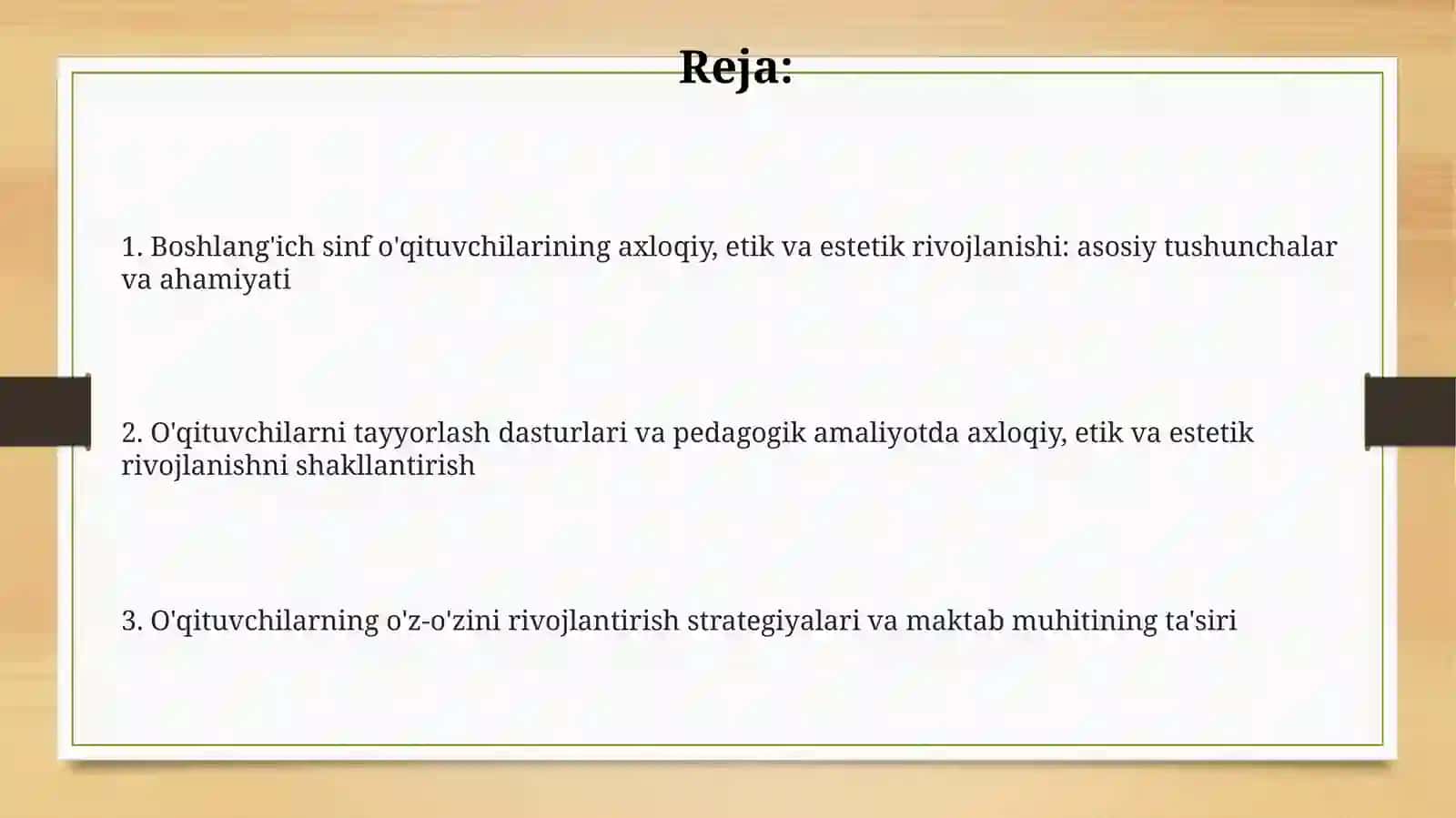 Boshlang'ich sinf o'qituvchilarining axloqiy, etik va estetik rivojlanishi 2