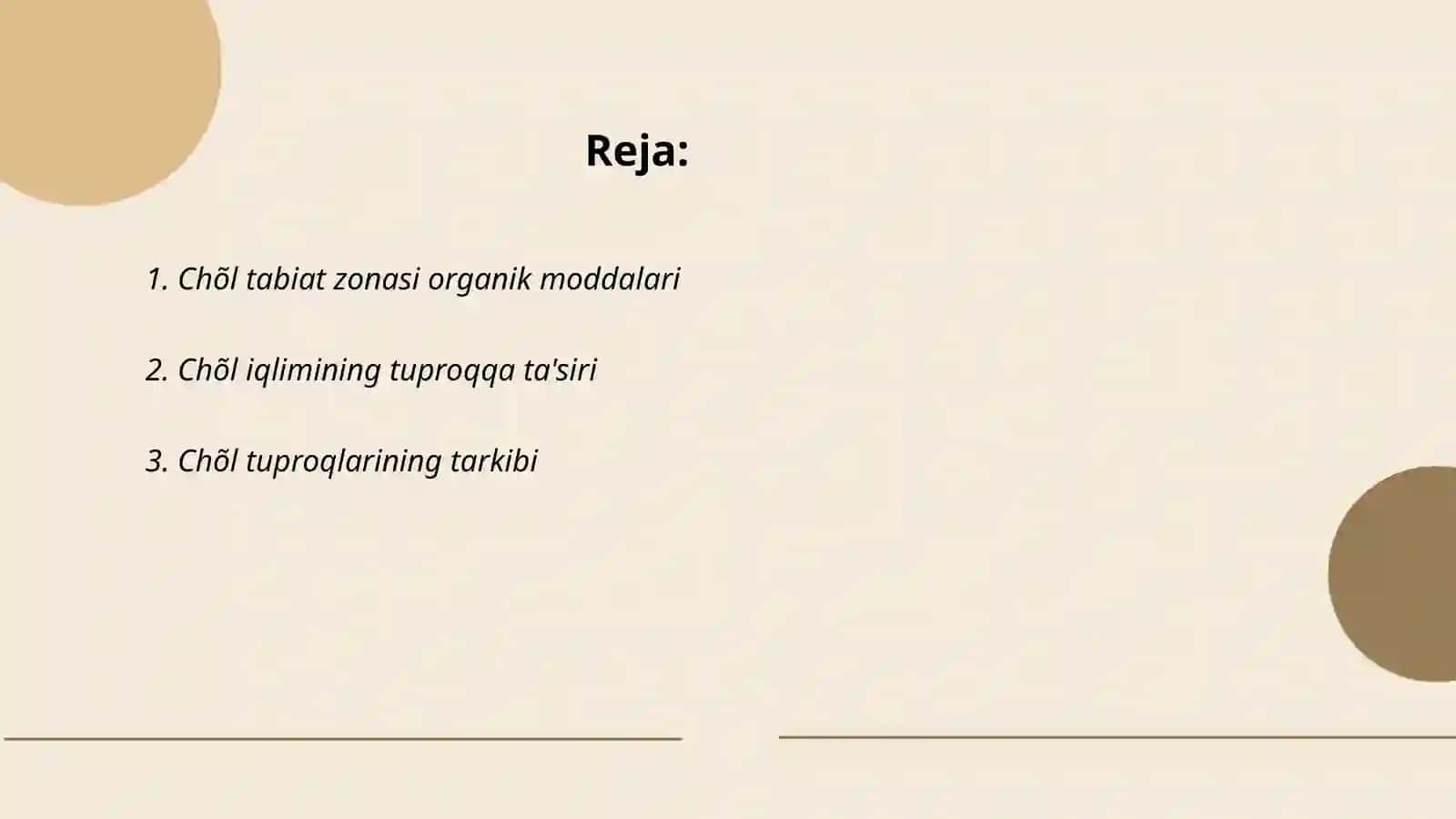 Chõl tabiat zonasi tuproqlari 2
