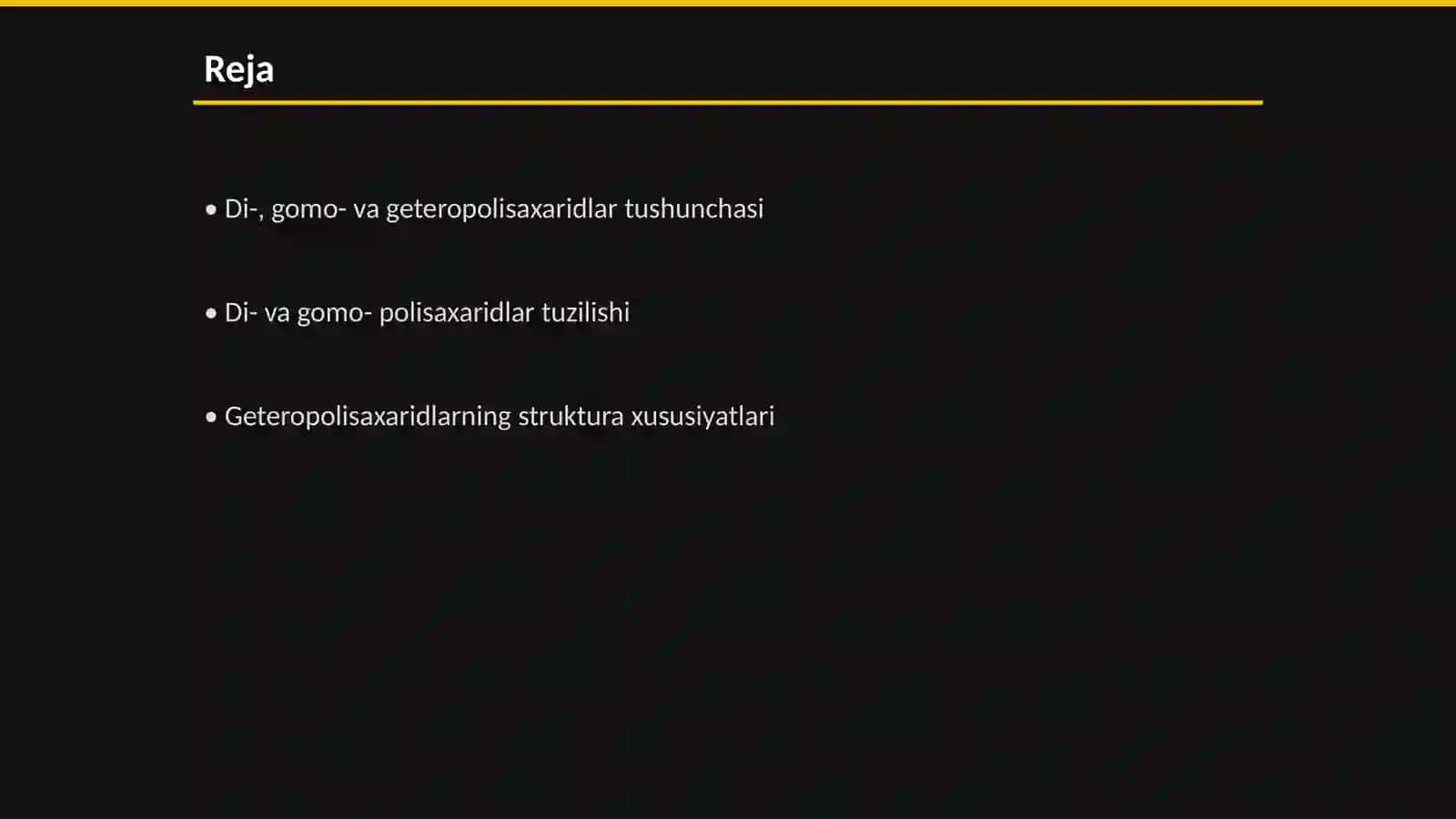 Di-, gomo- va geteropolisaxaridlar, tuziliwi va xossalari 2