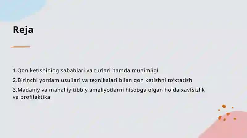 Qon ketishida birinchi yordam 2