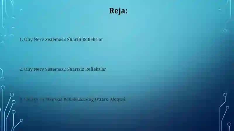 Oliy nerv sistemasi shartli va shartsiz reflekslar 2