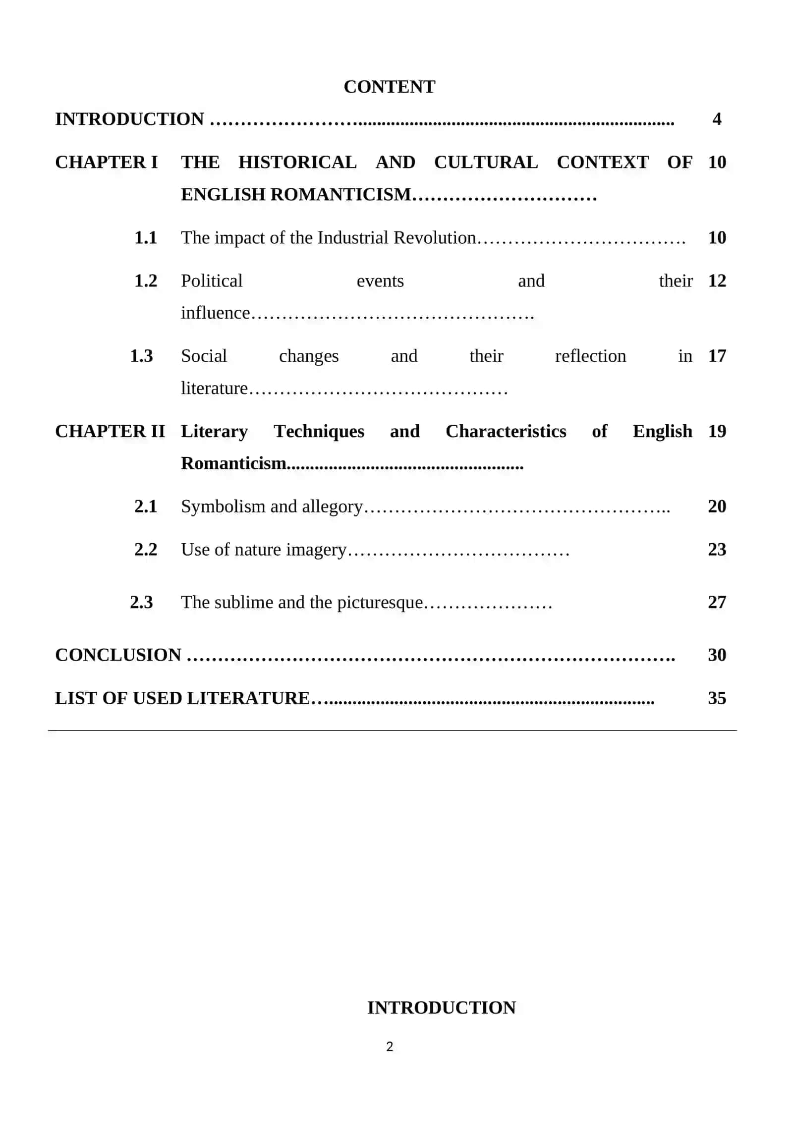 ENGLISH ROMANTICISM AND ITS DEVELOPMENT 2