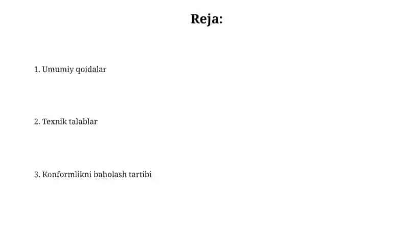 Texnik reglamentning namunaviy tuzilmasi 2