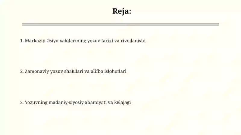 Markaziy Osiyo xalqlarining yozuv tarixi va rivojlanishi 2