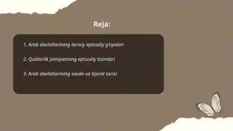 Arab davlatlarining tarixiy iqtisodiy g'oyalari 2