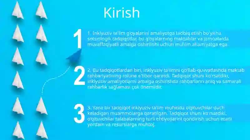 Inklyuziv Ta'Lim G'Oyalarini Amaliyotga Tadbiq Etish Bo'Yicha Turli Guruhlarga Mansub Respondentlarning Fikrlarini Aniqlashga Qaratilgan Sotsiologik Tadqiqotlar 2