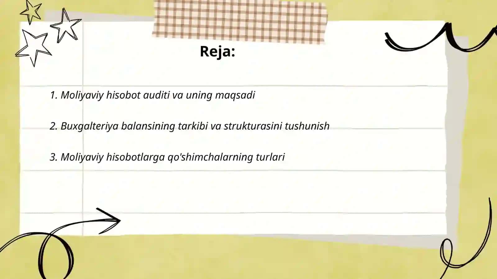 Moliyaviy hisobot auditi seminar 2