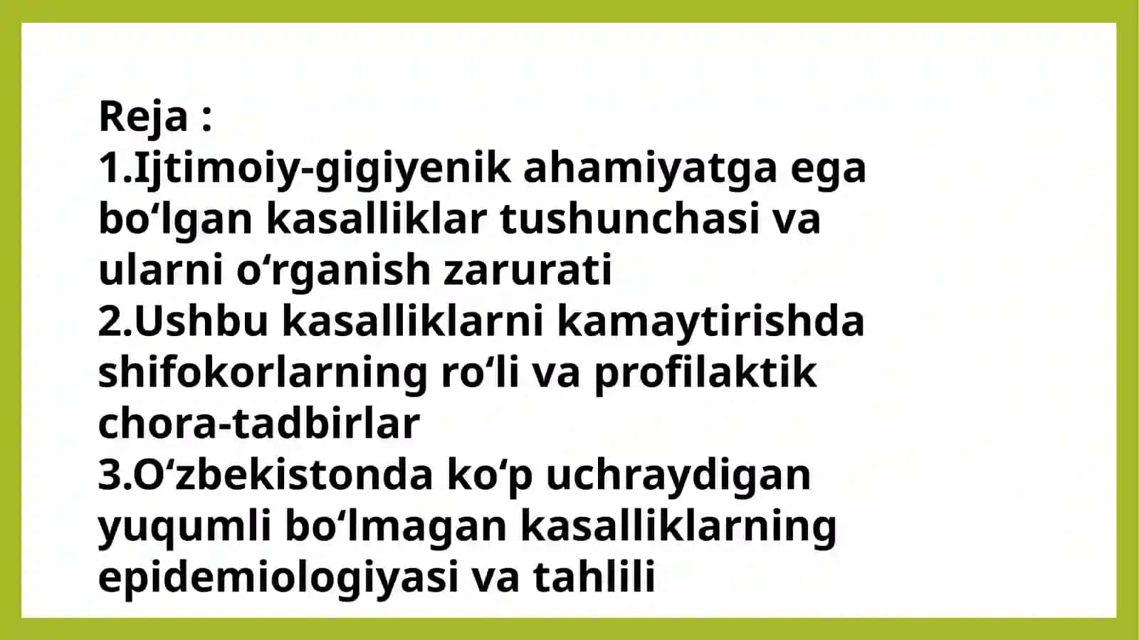 Ijtimoiy-gigiyenik ahamiyatga ega bo‘lgan kasalliklar 2