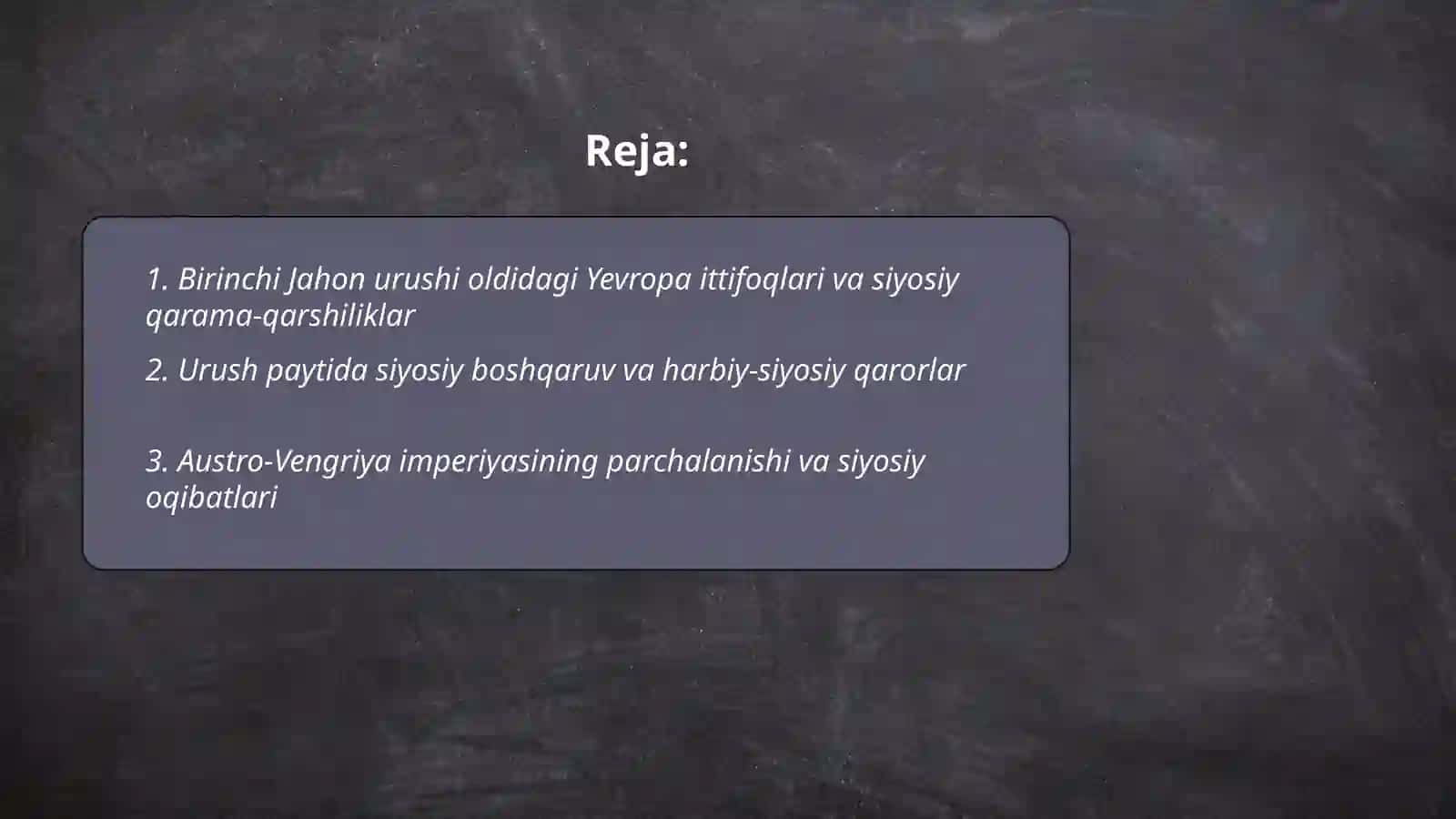 Birinchi va ikkinchi Jahon urushidagi siyosiy vaziyat 2