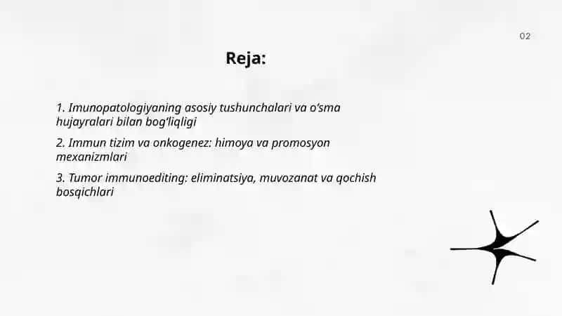 Imunopotologiya,oʻsma hujayralari kelib chiqishidagi ahamiyati 2