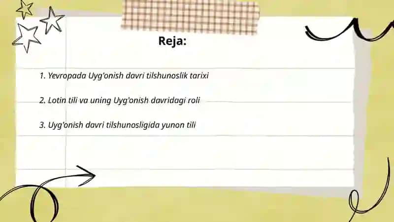 Yevropada Uyg'onish davri tilshunosligi 2