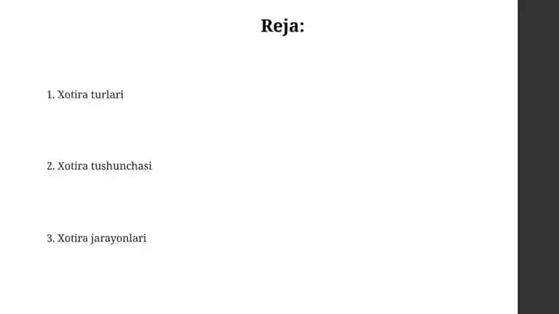 Qisqa muddatli xotira 2