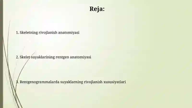 Skelet suyaklarning rentgenanatomiyasi.Skeletni rivojlanish anamiliyasi 2