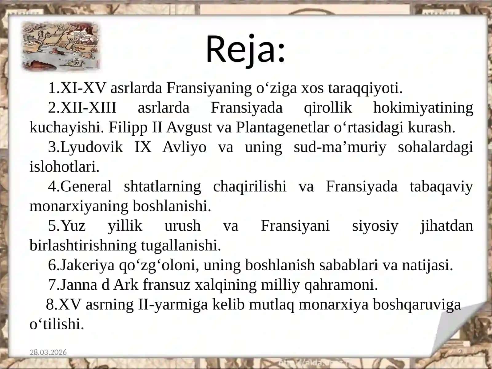 XI-XV asrlarda Fransiya 2