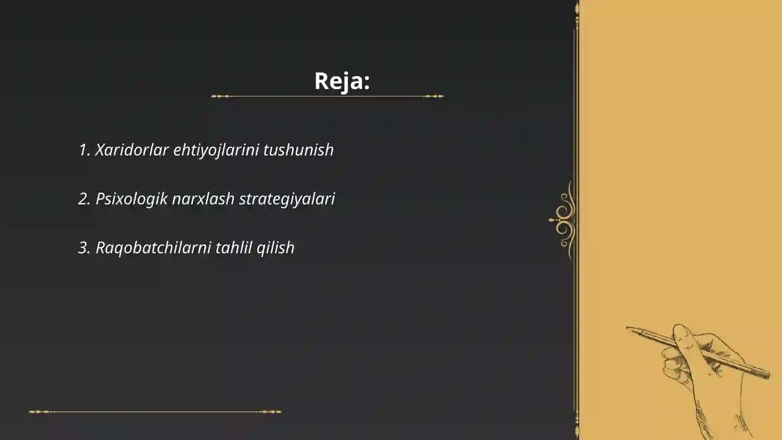 Xaridorlarga va Sotuvchilarga tasir etish uslublari 2