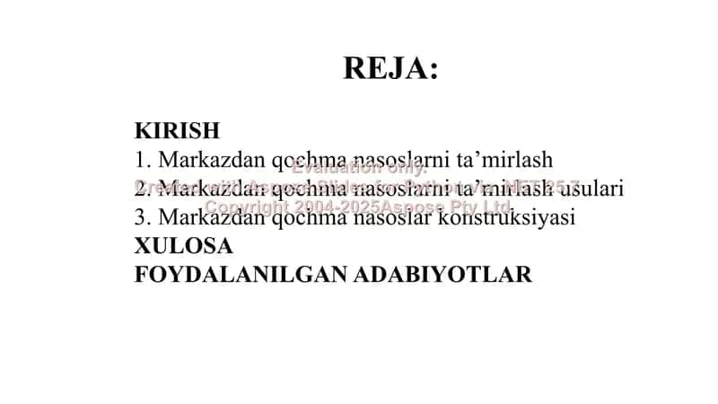 Markazdan qochma nasoslarni ta'mirlash 2