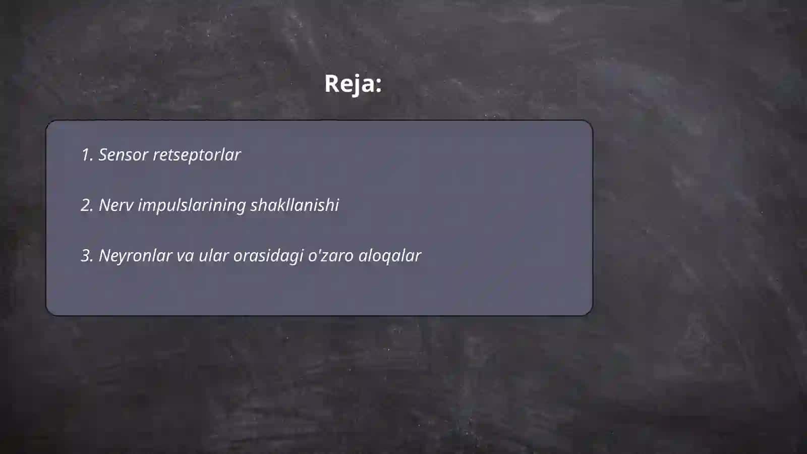 Sezgilarning nerv fiziologik asoslari 2