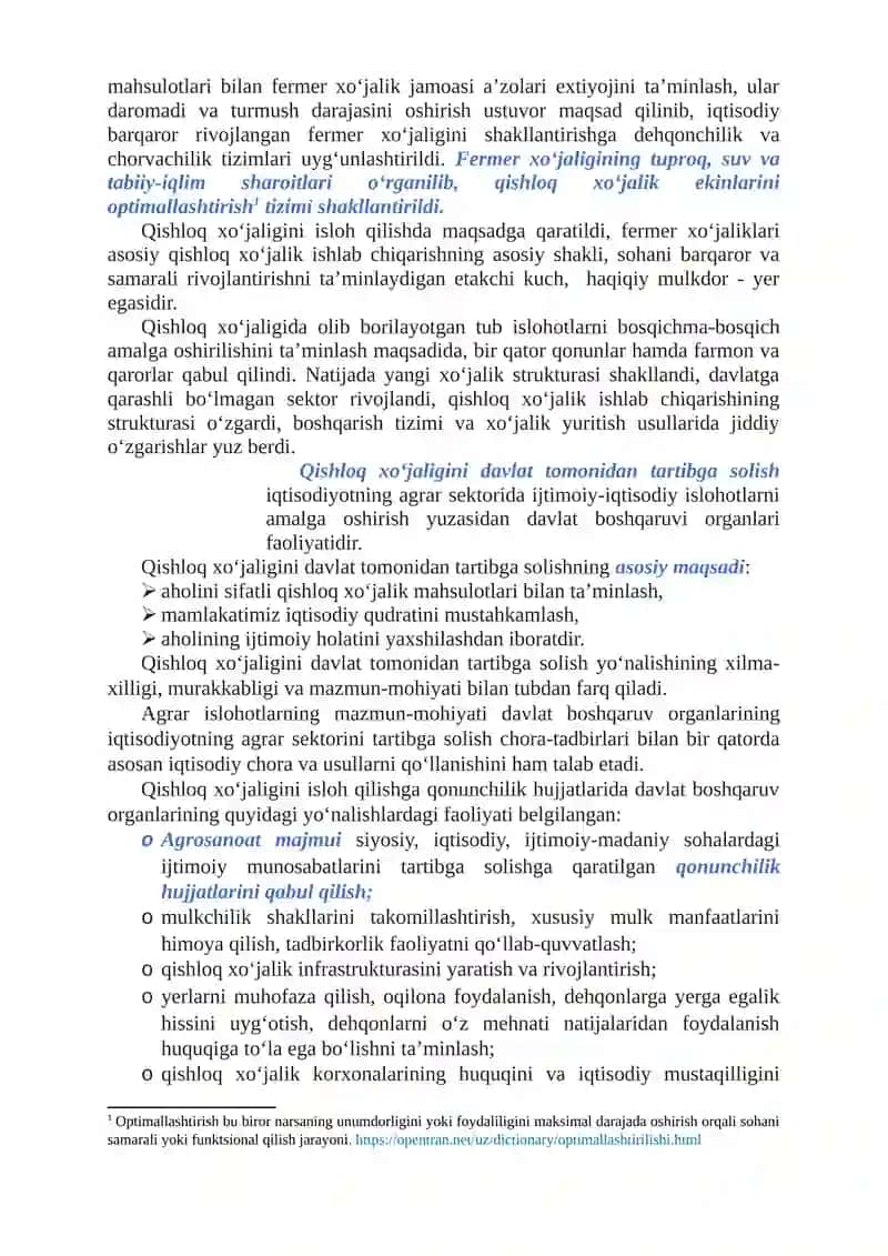 Qishloq xo‘jalik faoliyatini davlat tomonidan tartibga solish 2