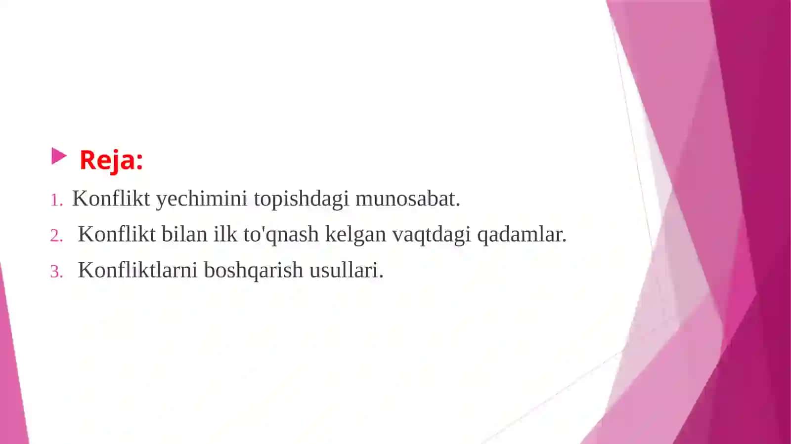 Konfliktlarni boshqarish tartiblari va usullari 2