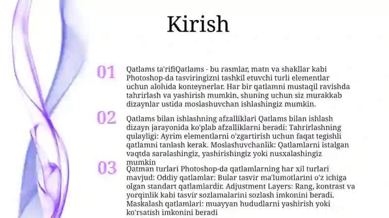 Adobe Photoshop Dasturida Qatlamlar Bilan Ishlash 2
