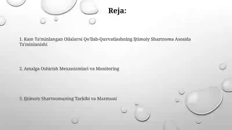 Kam Ta'minlangan Oilalarni Qo'llab-Quvvatlashning Ijtimoiy Shartnoma Asosida Ta'minlanishi 2