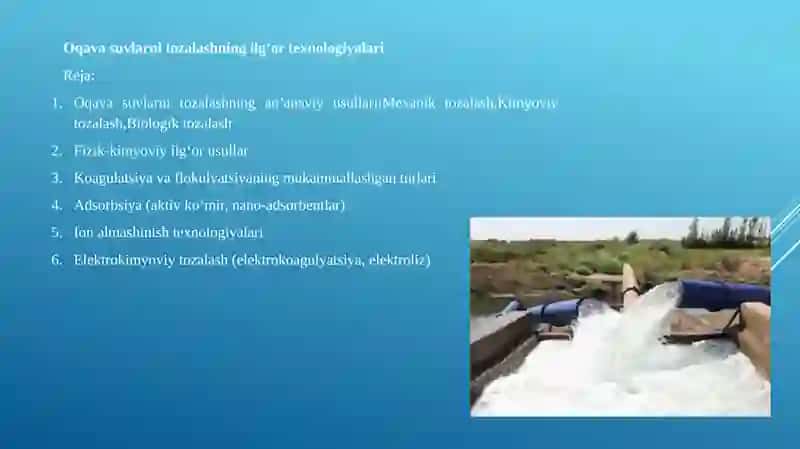 Oqava suvlarni tozalashning ilg’or texnologiyalari 2