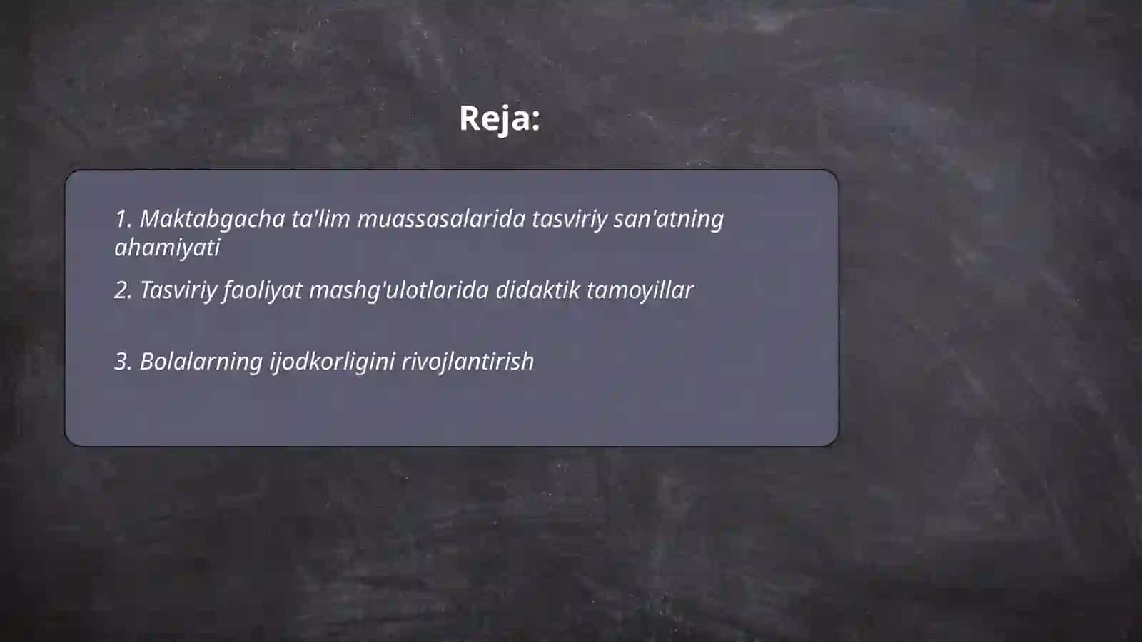Maktabgacha ta'lim muassasalarida tasviriy faoliyat mashgʻulotlarini tashkil etish va uyushtirish 2