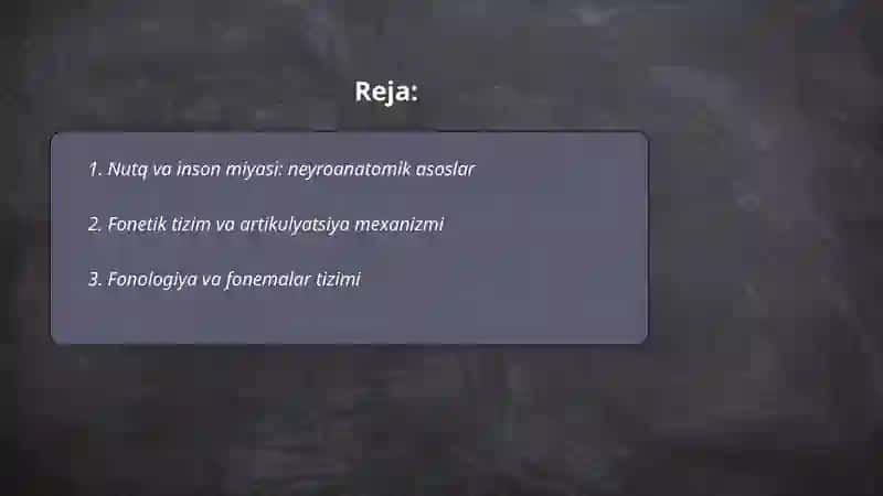 Nutq va inson miyasi: neyroanatomik asoslar 2