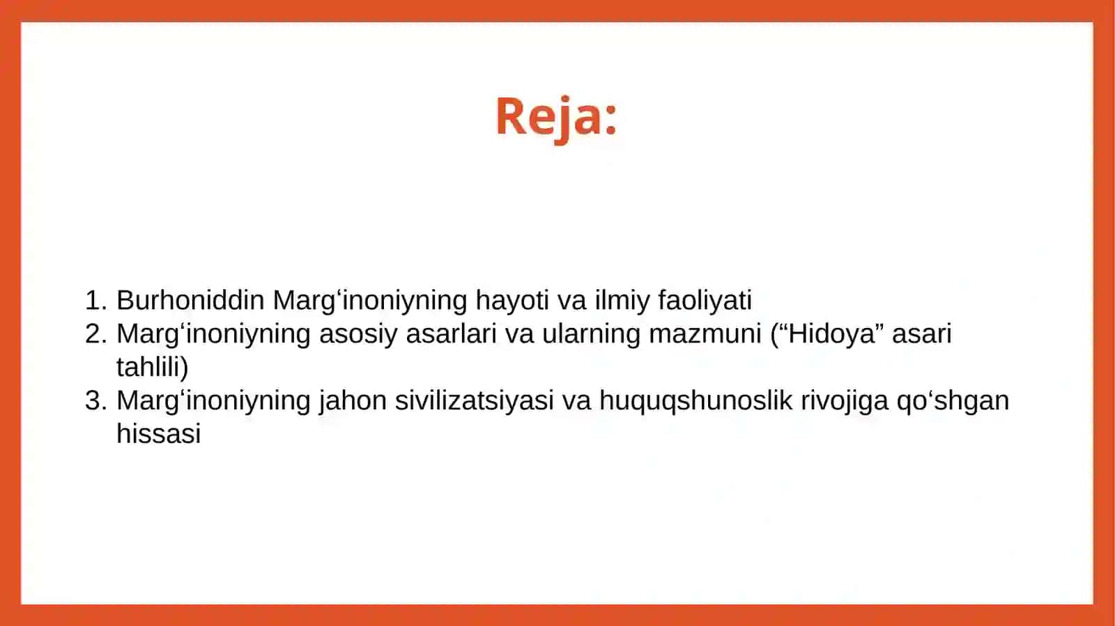 Burhoniddin Margʻinoniy dunyo sivilizatsiyasidagi oʻrni 2