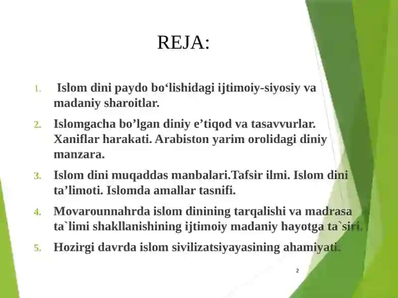 Islomdini tarixi va mohiyati 2