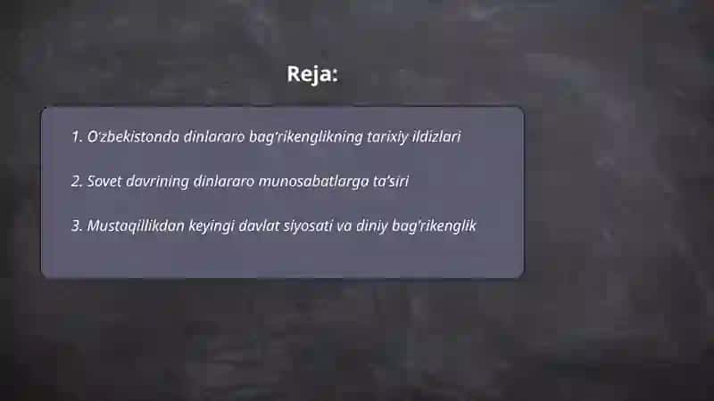 Oʻzbekistonda dinlararo bagʻrikenglikning tarixiy ildizlari 2