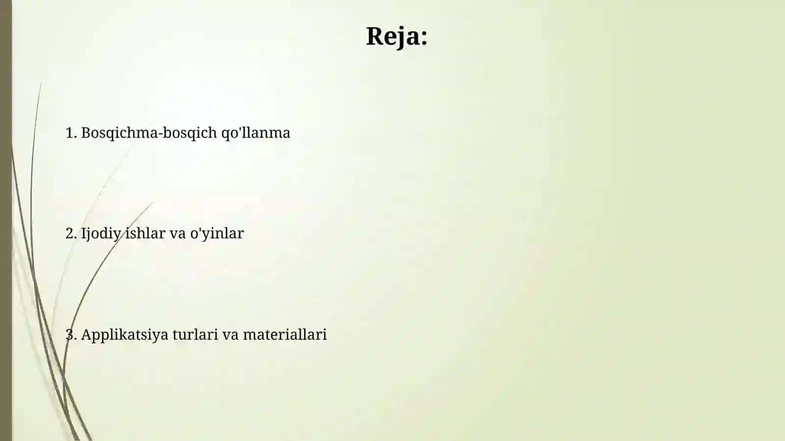 Maktabgacha yoshdagi bolalarda applikatsiya mashgʻulotlari 2