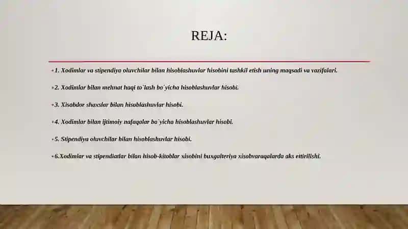 Xodimlar va stipendiya oluvchilar bilan hisoblashuvlar hisobi 2