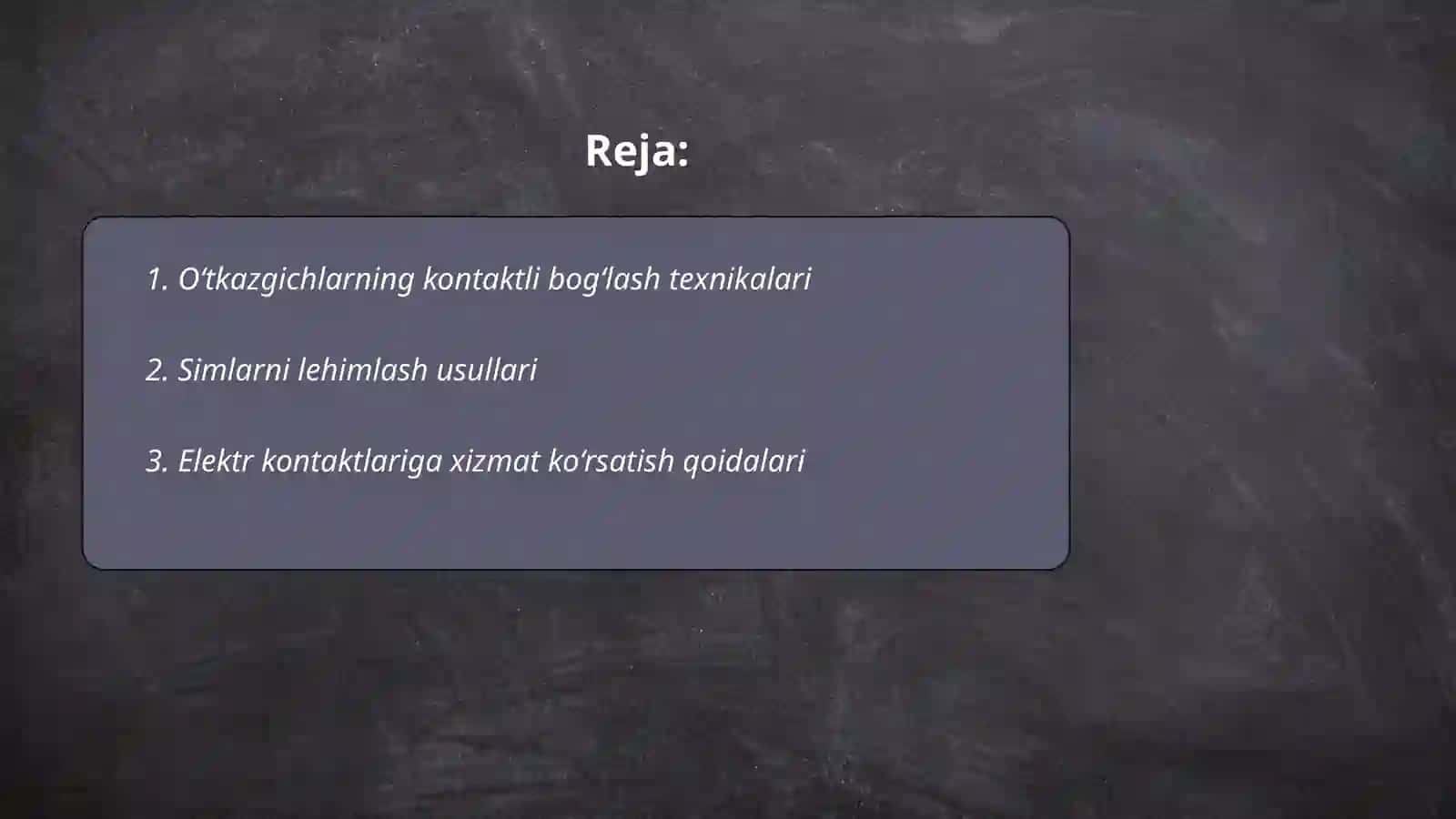 O‘tkazgichlarning kontaktli bog‘lash texnikalari 2
