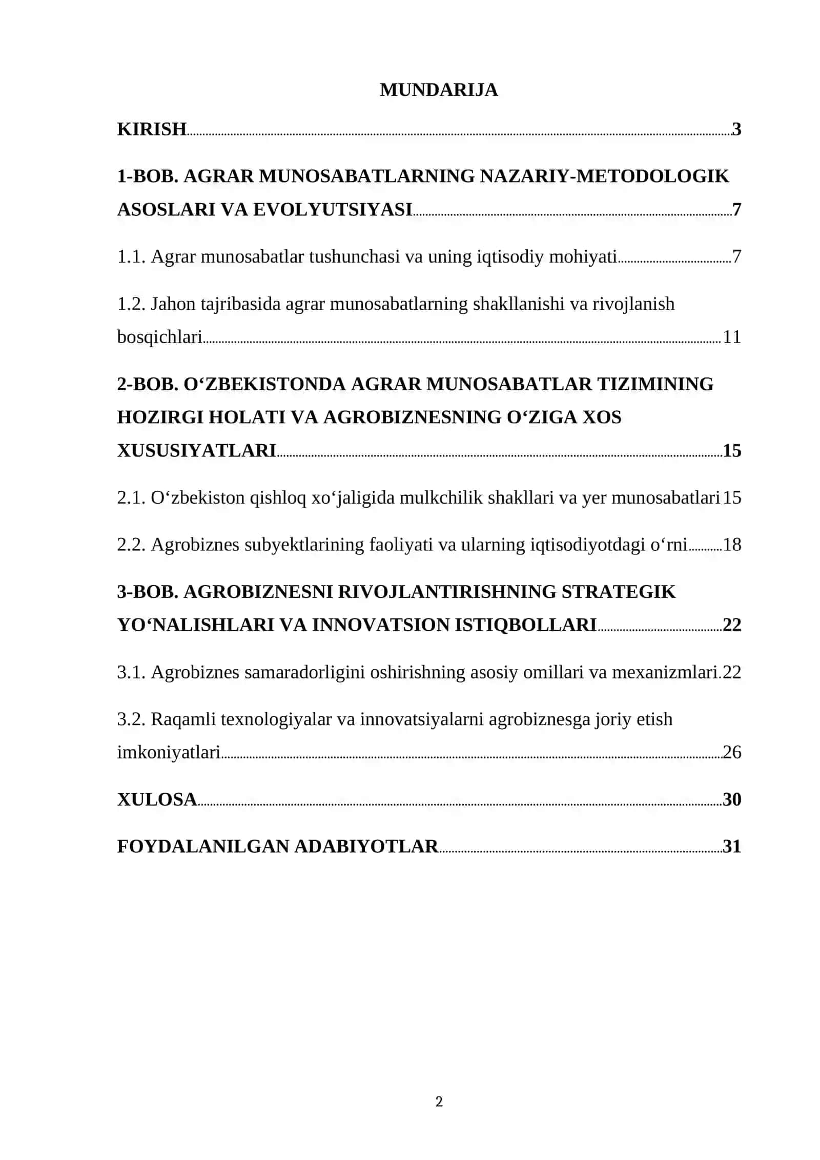 AGRAR MUNOSABATLARNING NAZARIY-METODOLOGIK ASOSLARI VA EVOLYUTSIYASI 2