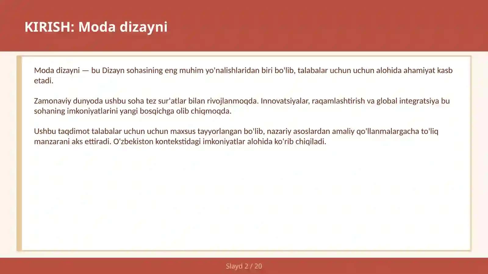 MODA DIZAYNI 2