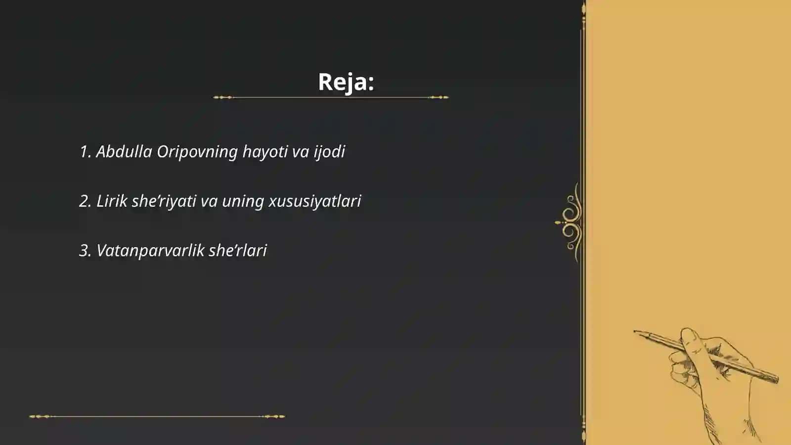 Abdulla Oripov ijodi 2