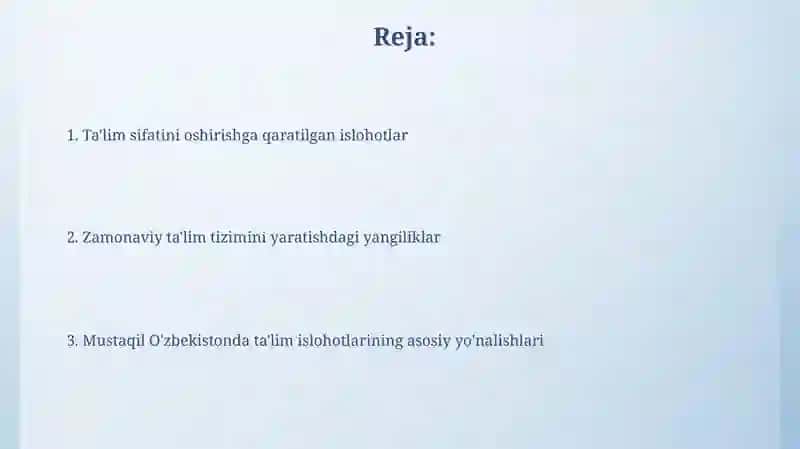 Sifat nazorati va baholash tizimi 2