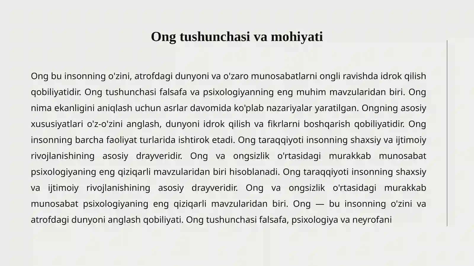 ONG TARAQQIYOTI VA ONGSIZLIK 2