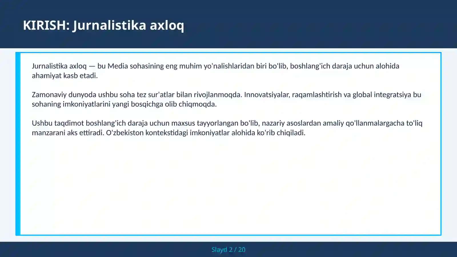 Jurnalistika axloq 2