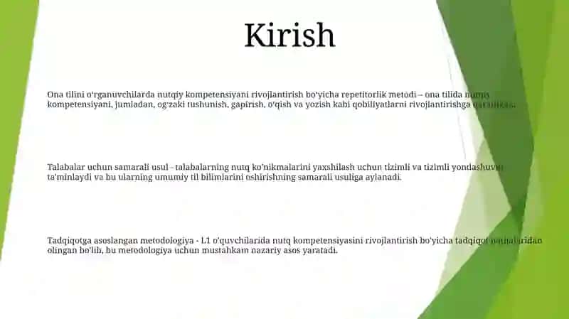 Ona Tili TaʼLimida OʻQuvchilarning Nutqiy Kompetensiyalarini Shakllantirish Metodikasi 2