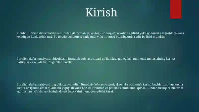 Buralish Deformatsiyasi 2