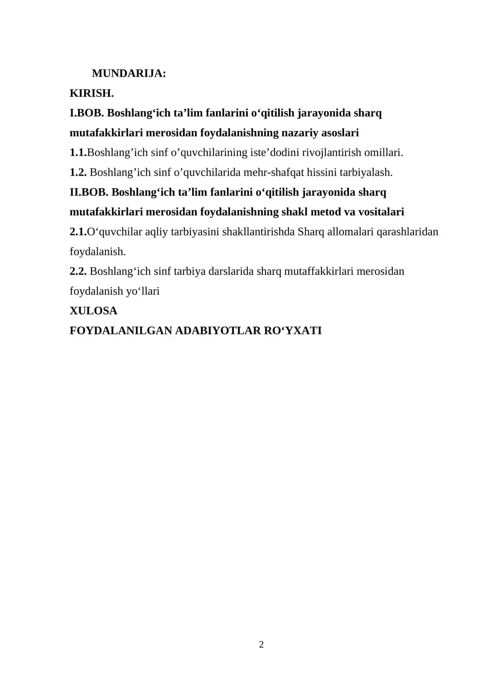 Boshlang‘ich ta’lim fanlarini o‘qitilish jarayonida sharq mutafakkirlari merosidan foydalansh 2